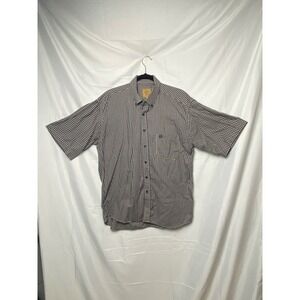 Gunnison Creek Outfitters Mens Plaid Button Up Short Sleeve Shirt Size Large